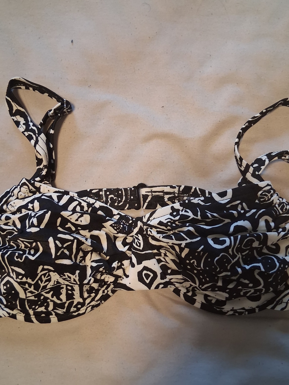 Vtg Printed Underwire Bikini Set